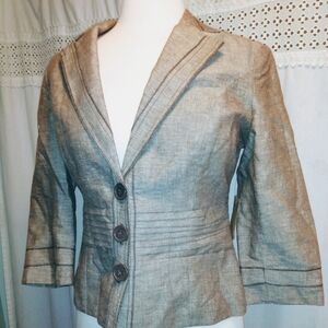 Cold Water Creek Size 6 Tuck Waist Jacket Blazer W